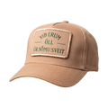 Sand cap with woven patch – Við erum öll úr sömu sveit